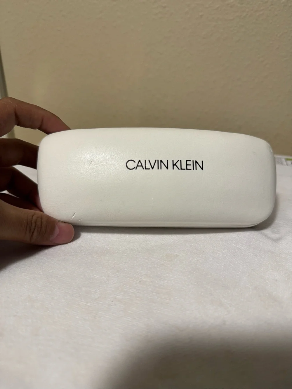 Calvin Klein White Hard Sunglasses Case
